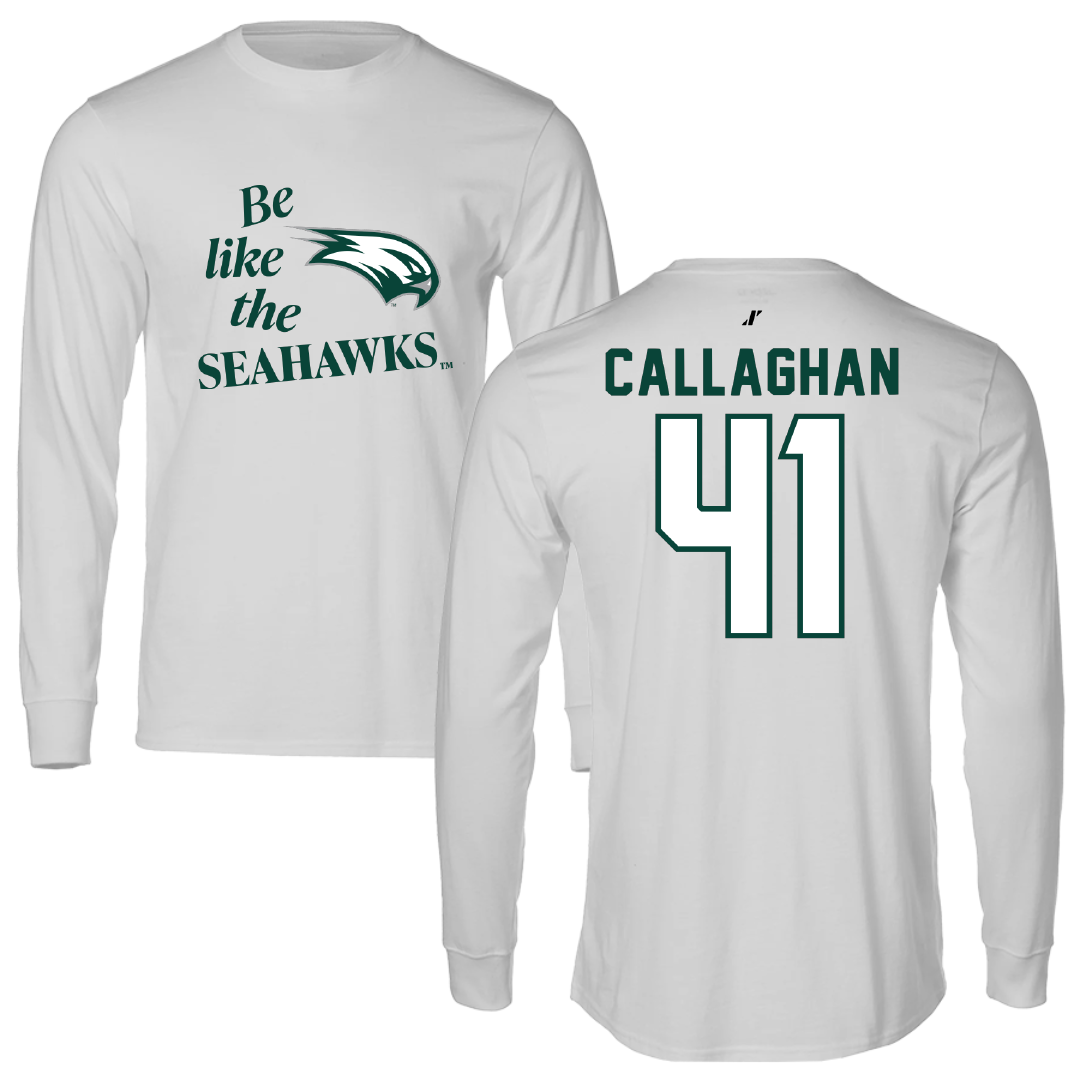 Wagner College Lacrosse Light Gray Be Like Us Performance Long Sleeve - #41 Smith Callaghan