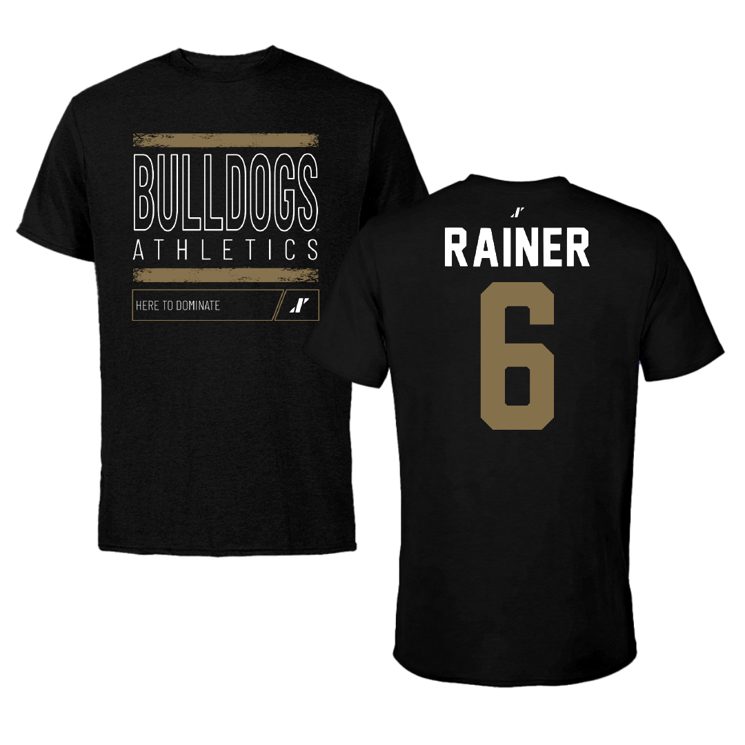 Bryant University Softball Black Dominate Performance Tee - #6 Amira Rainer