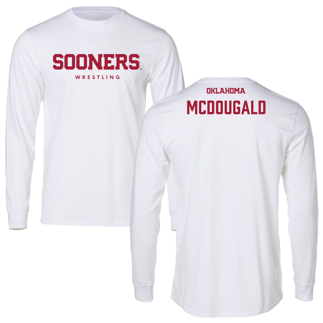 University of Oklahoma Wrestling White Sooners Performance Long Sleeve - Willie McDougald