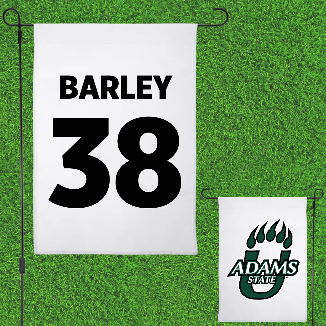 Adams State University Lacrosse White Garden Flag - #38 Kai Barley