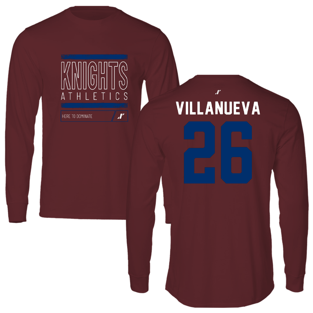 Fairleigh Dickinson University-Metropolitan Campus Soccer Maroon Dominate Long Sleeve - #26 Emily Villanueva