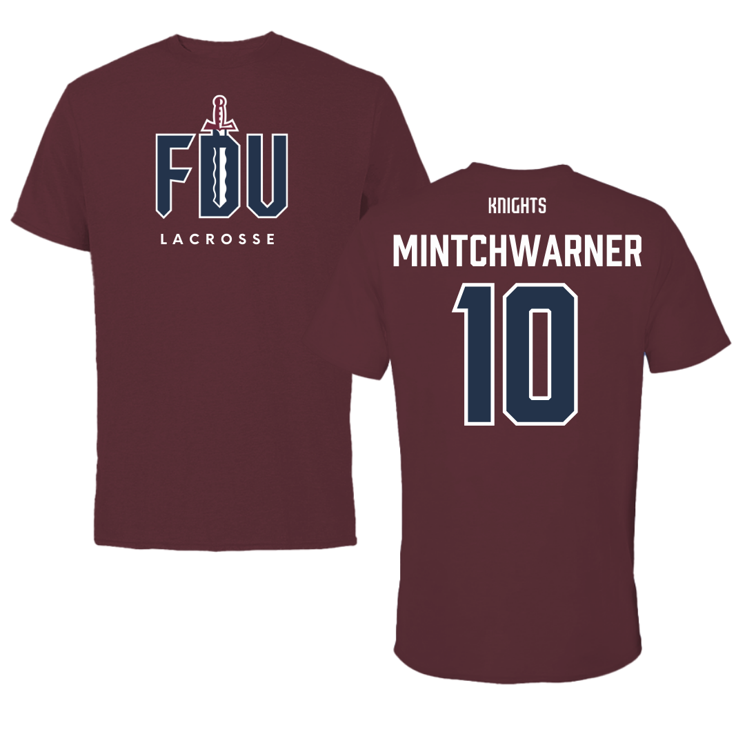 Fairleigh Dickinson University-Metropolitan Campus Lacrosse Maroon Tee - #10 Lane Mintchwarner