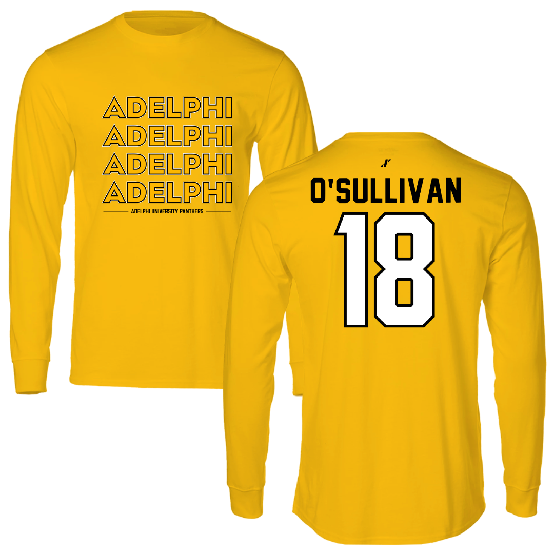Adelphi University Baseball Gold General Long Sleeve - #18 Tommy O'Sullivan