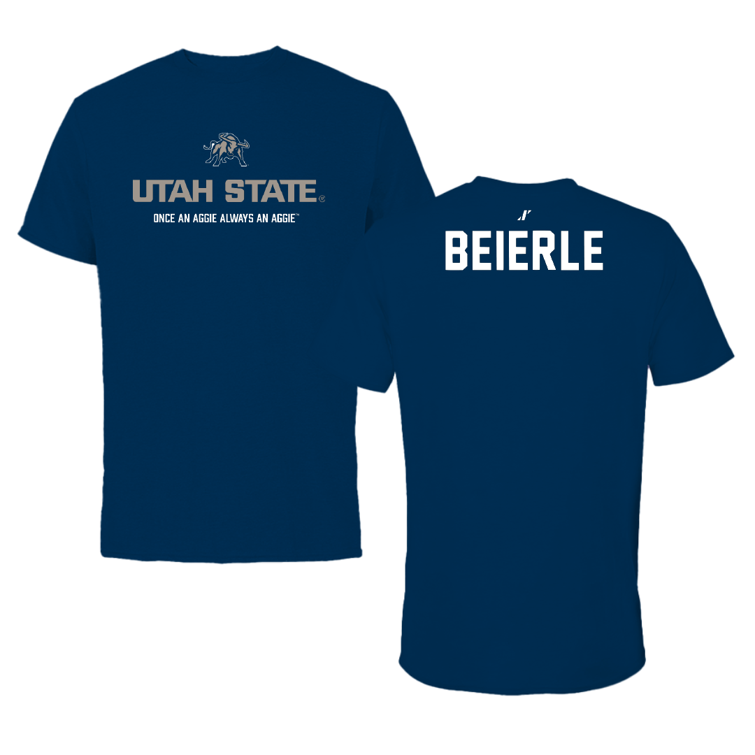 Utah State University TF and XC Navy General Tee - Gavin Beierle