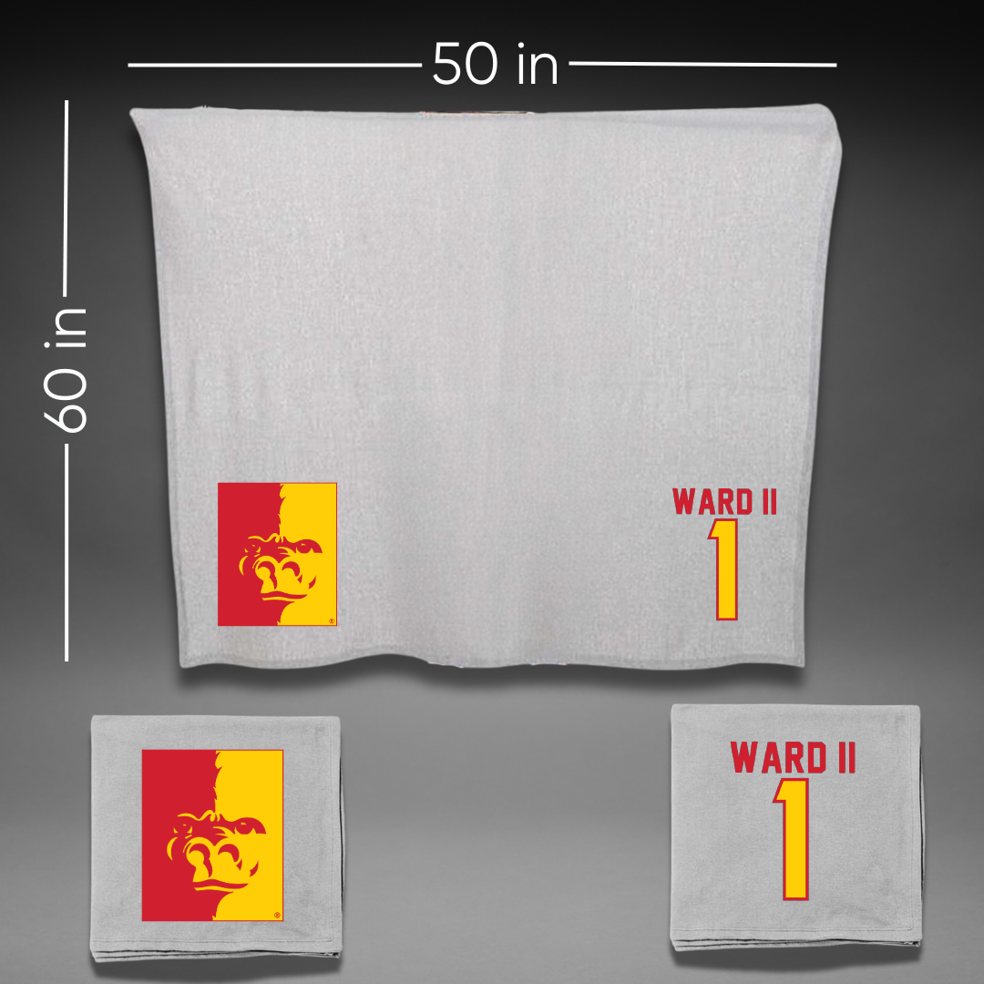 Pittsburg State University Football Gray Blanket - #1 Steven Ward II