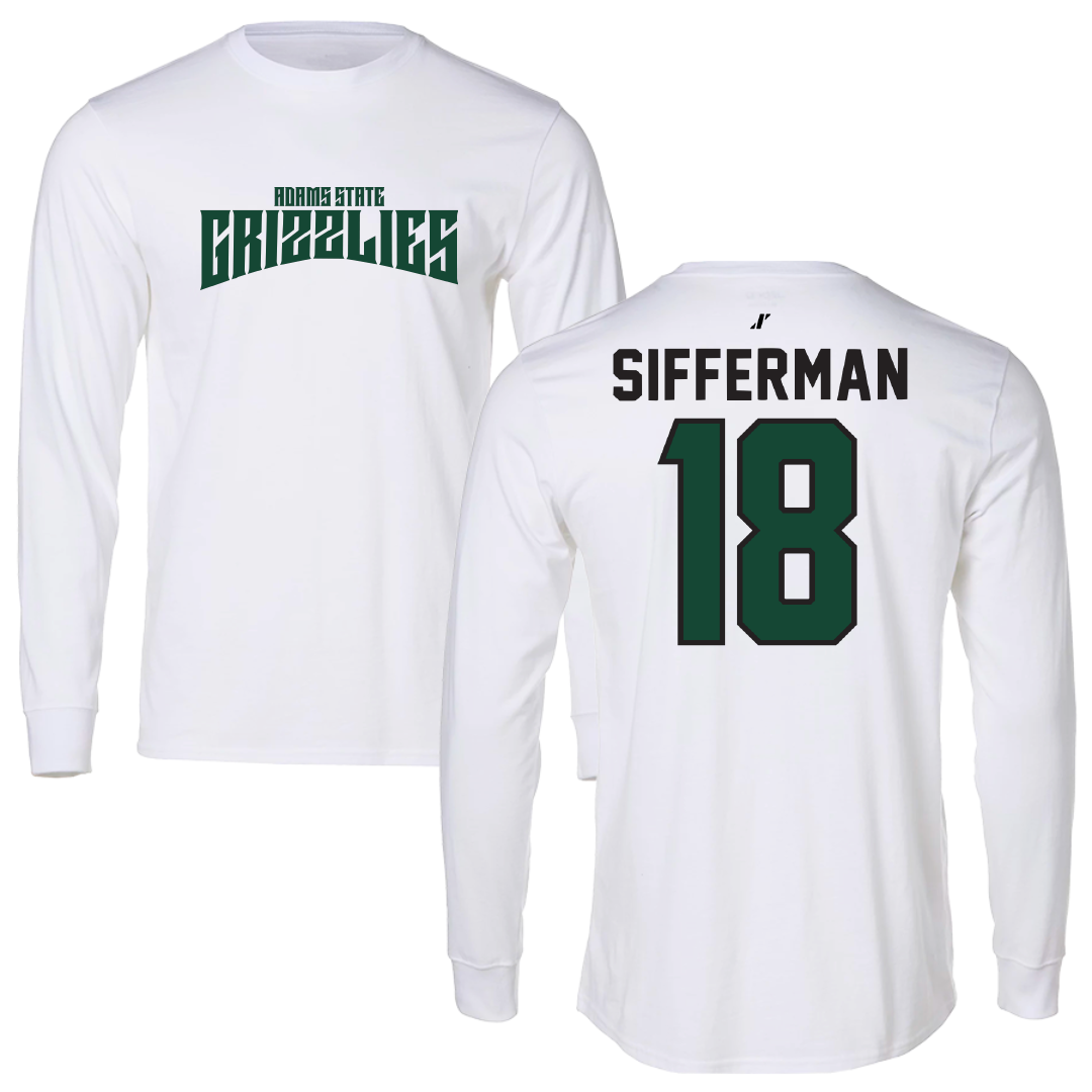 Adams State University Baseball White Classic Performance Long Sleeve - #18 Ray Sifferman