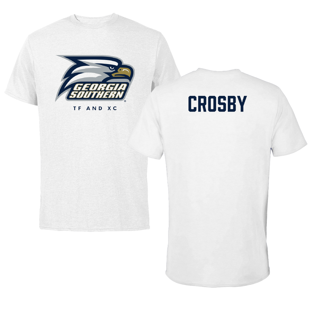 Georgia Southern University TF and XC White Performance Tee - Tristen Crosby