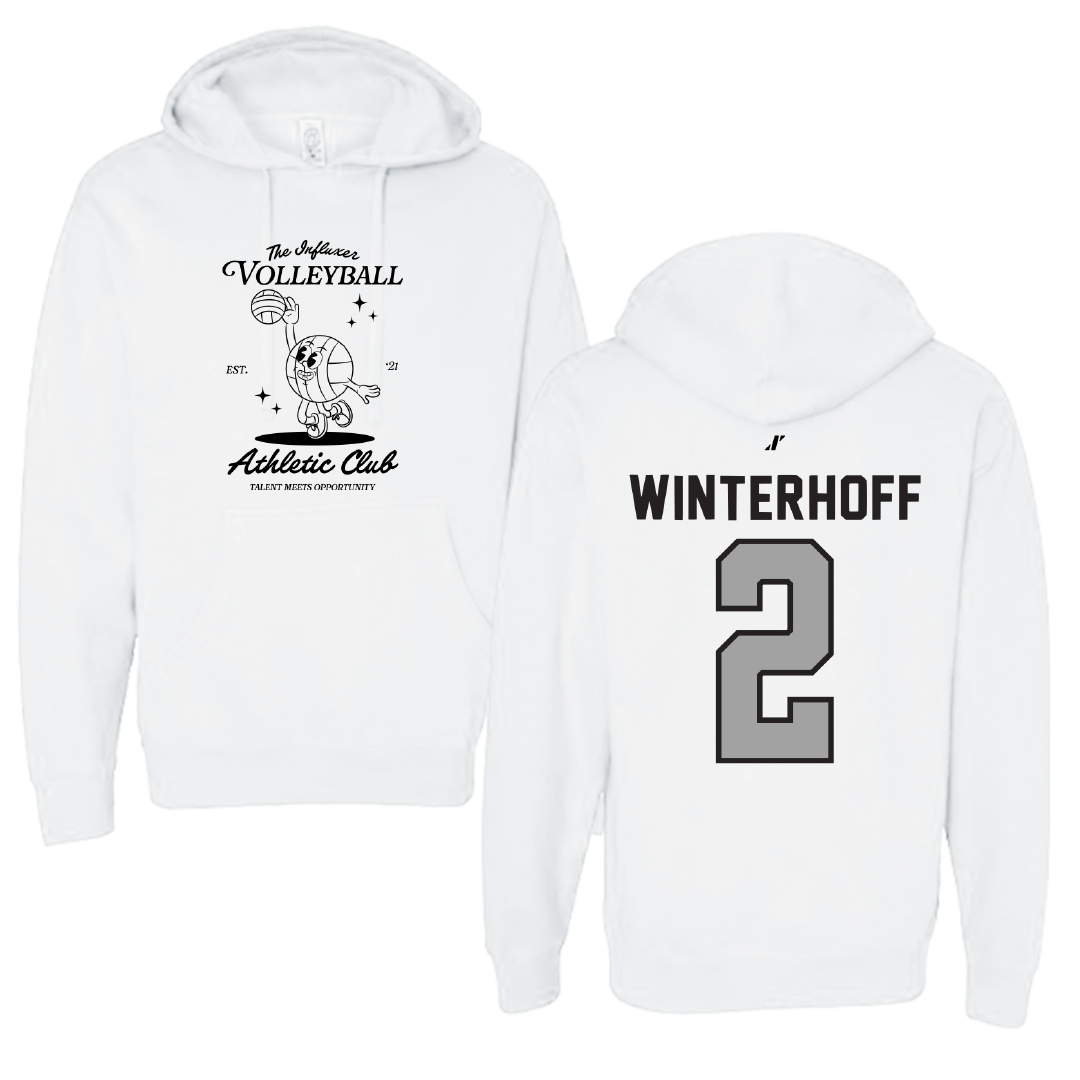 Volleyball White Influxer Athletic Club Hoodie - #2 Maya Winterhoff