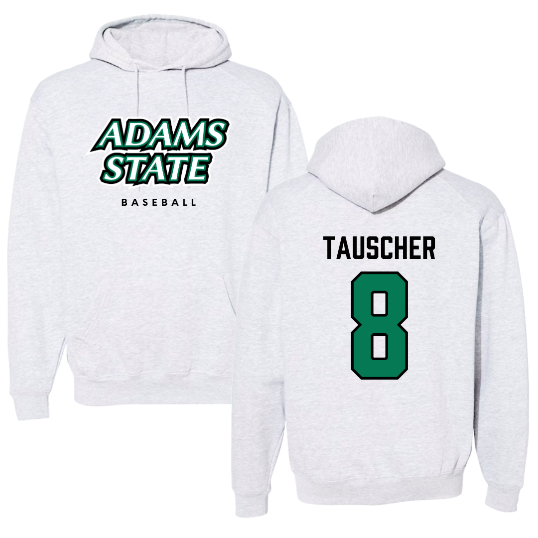 Adams State University Baseball Gray Block Hoodie - #8 Ayden Tauscher