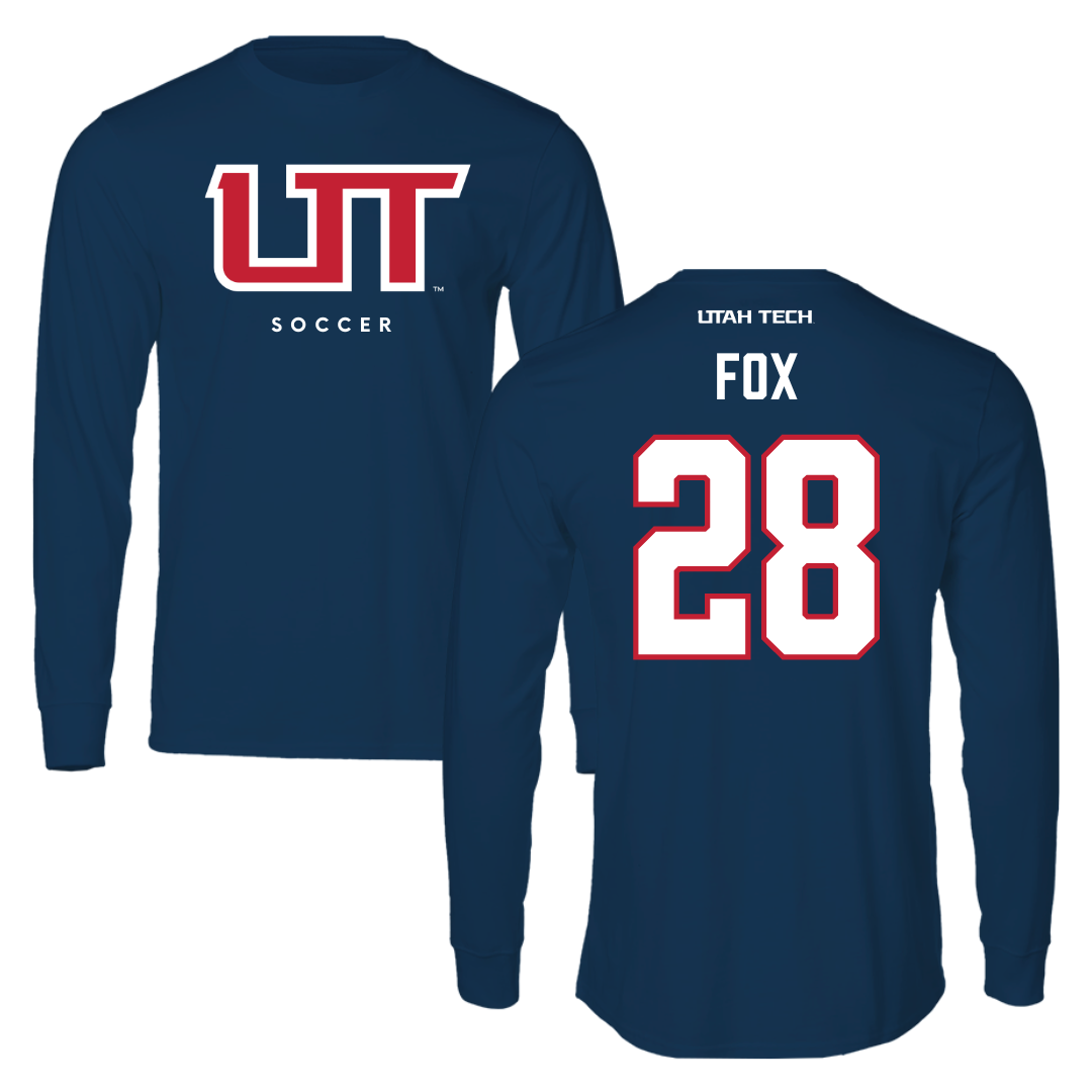 Utah Tech University Soccer Navy Long Sleeve - #28 Lacy Fox