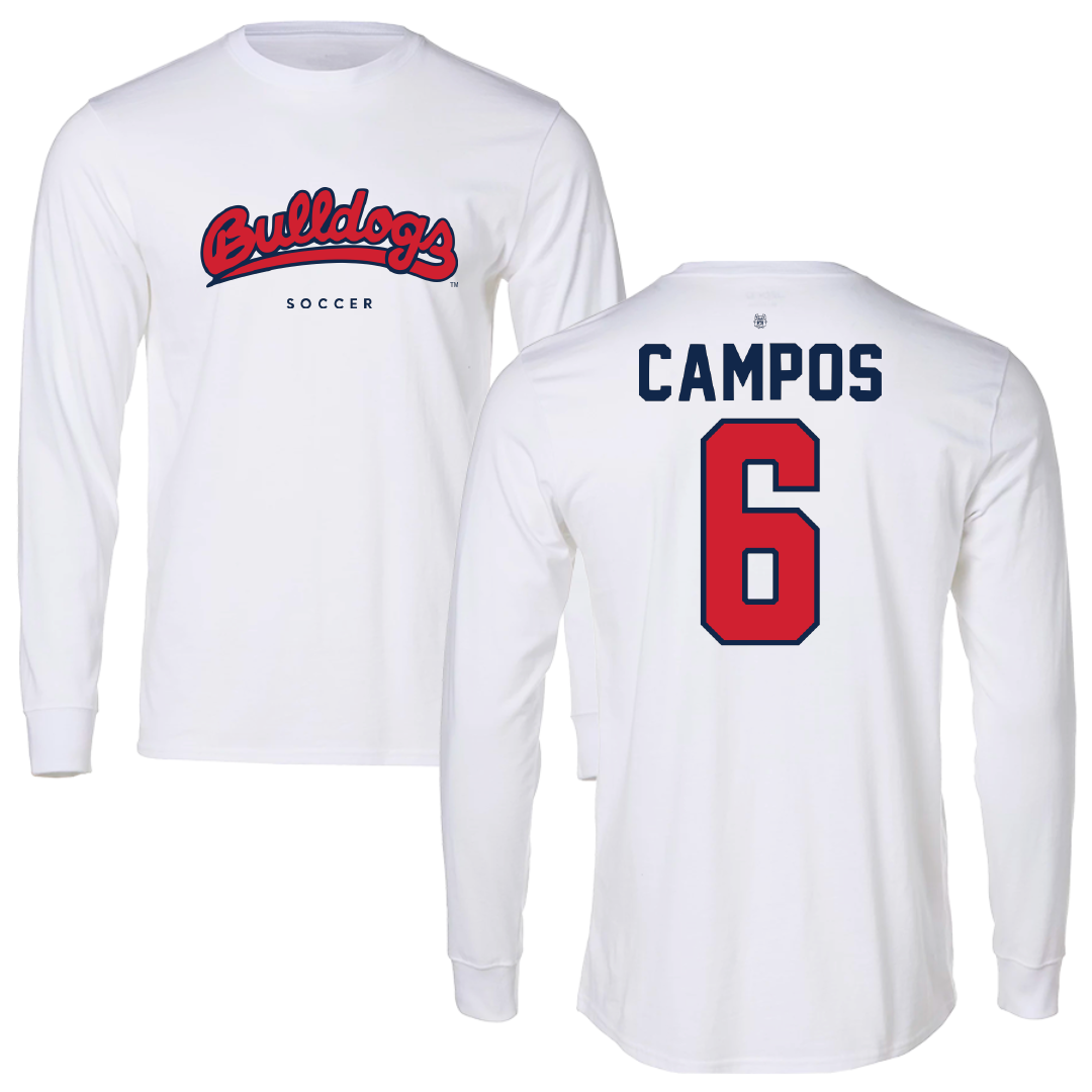 Fresno State University Soccer White Performance Long Sleeve - #6 Averee Campos