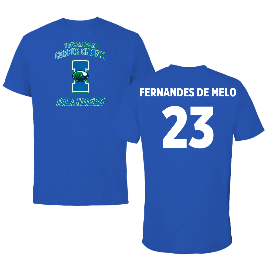 Texas A&M University-Corpus Christi Beach Volleyball Blue Islanders Performance Tee - #23 Maria Fernandes De Melo