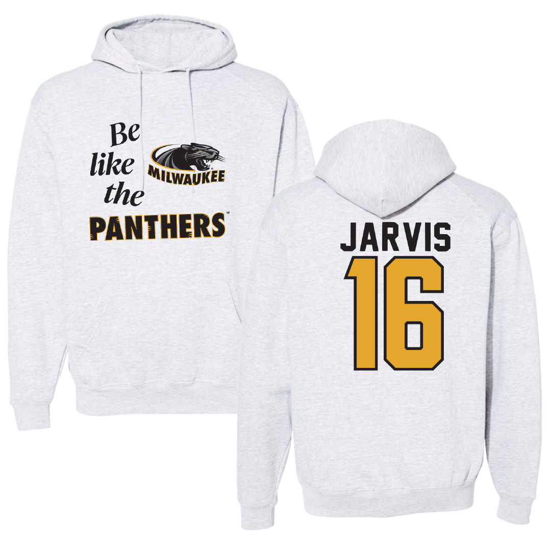 University of Wisconsin-Milwaukee Soccer Light Gray Be Like Us Hoodie - #16 Breon Jarvis