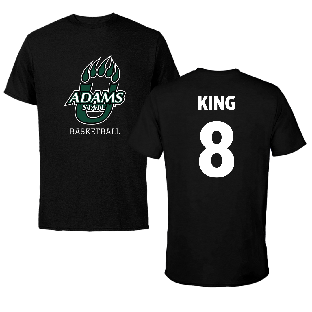 Adams State University Basketball Black State Performance Tee - #8 Jayce King