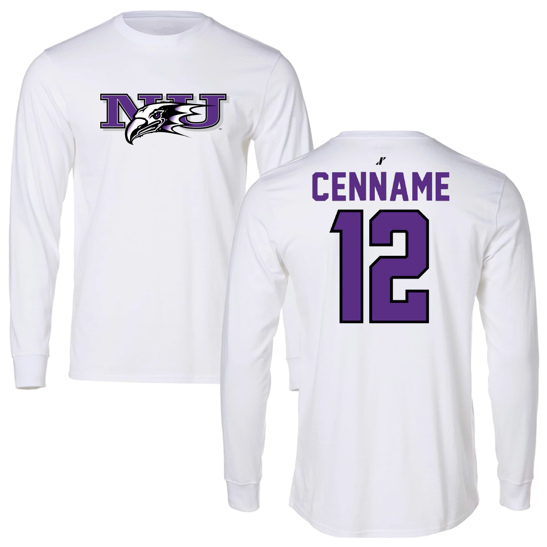 Niagara University Softball White Long Sleeve - #12 Hailey Cenname