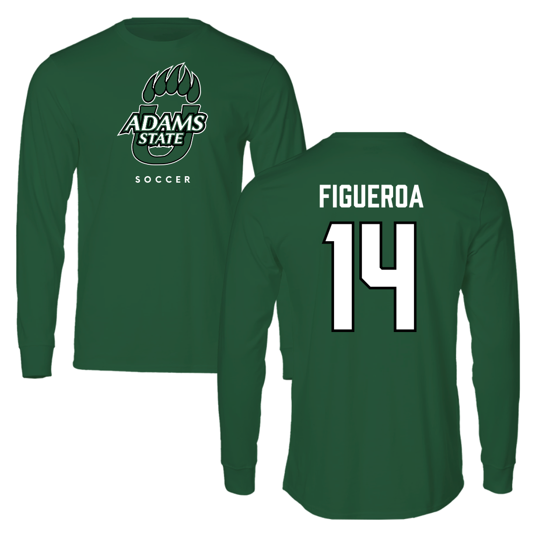 Adams State University Soccer Green Performance Long Sleeve - #14 Angelica Figueroa