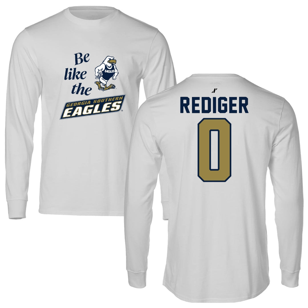 Georgia Southern University Baseball Light Gray Be Like Us Performance Long Sleeve - #0 J.D. Rediger