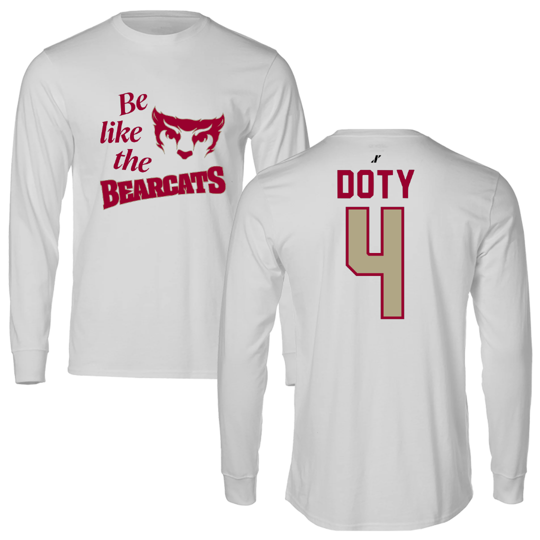 Willamette University Soccer Light Gray Be Like Us Performance Long Sleeve - #4 Reagan Doty