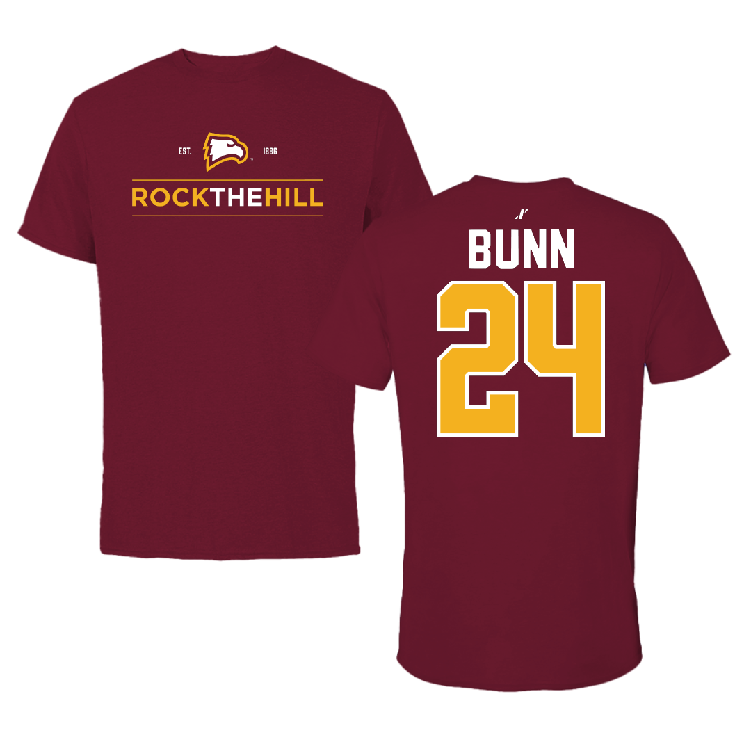 Winthrop University Softball Garnet General Tee - #24 Ashlyn Bunn