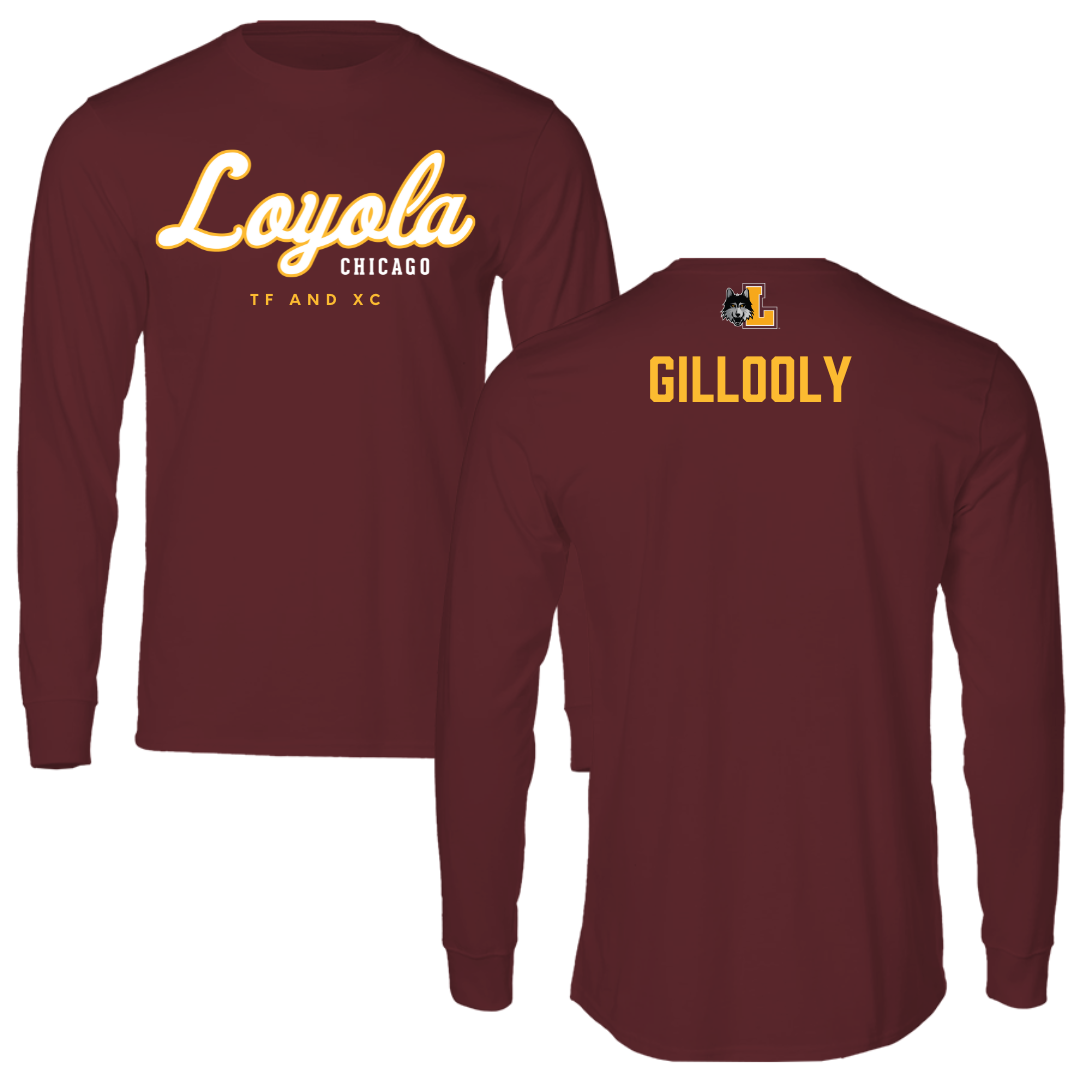 Loyola University-Chicago TF and XC Maroon Block Performance Long Sleeve - Ali Gillooly