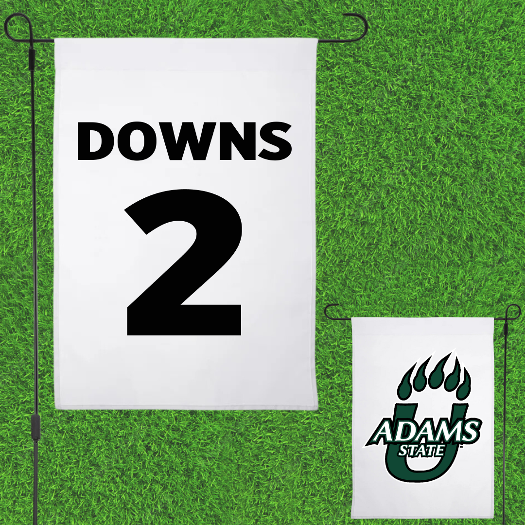 Adams State University Baseball White Garden Flag - #2 Ryan Downs