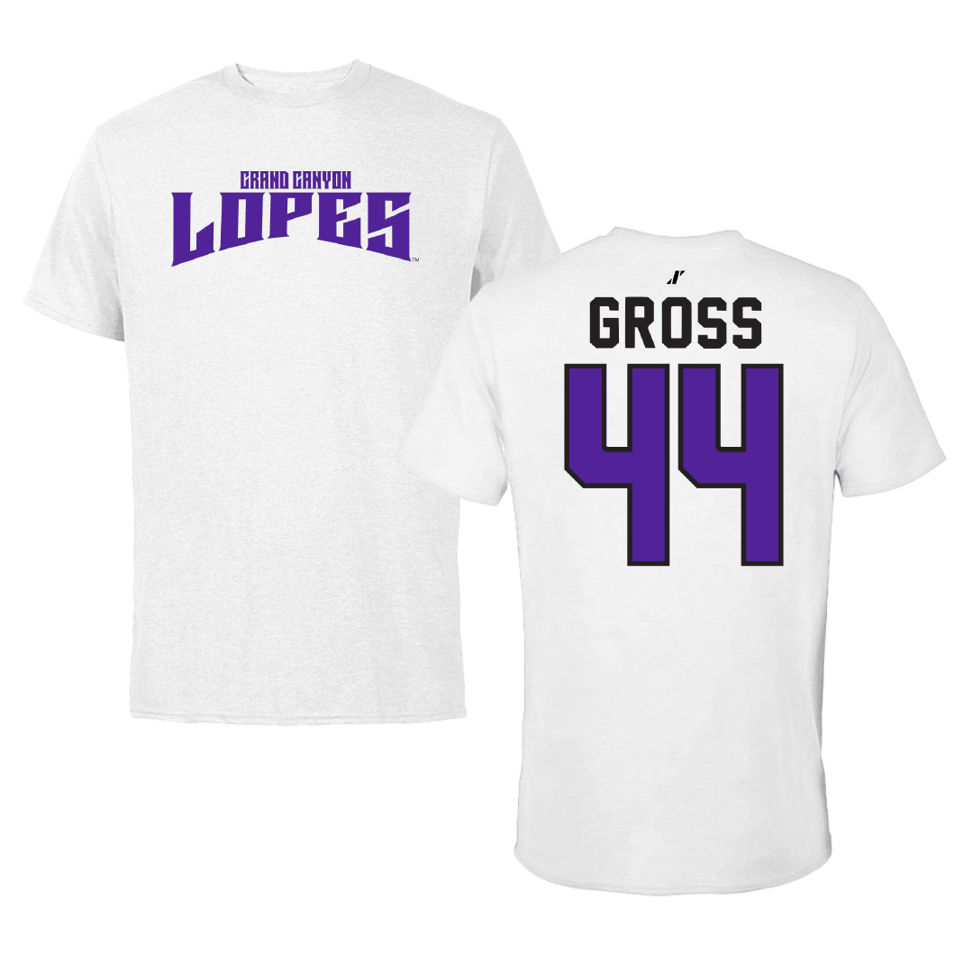 Grand Canyon University Baseball White Classic Performance Tee - #44 Christian Gross