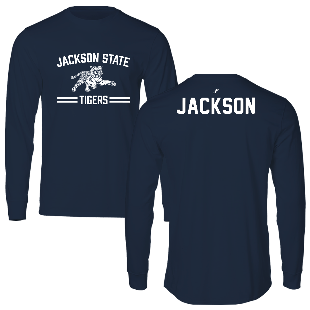 Jackson State University TF and XC Navy General Performance Long Sleeve - Jyquan Jackson