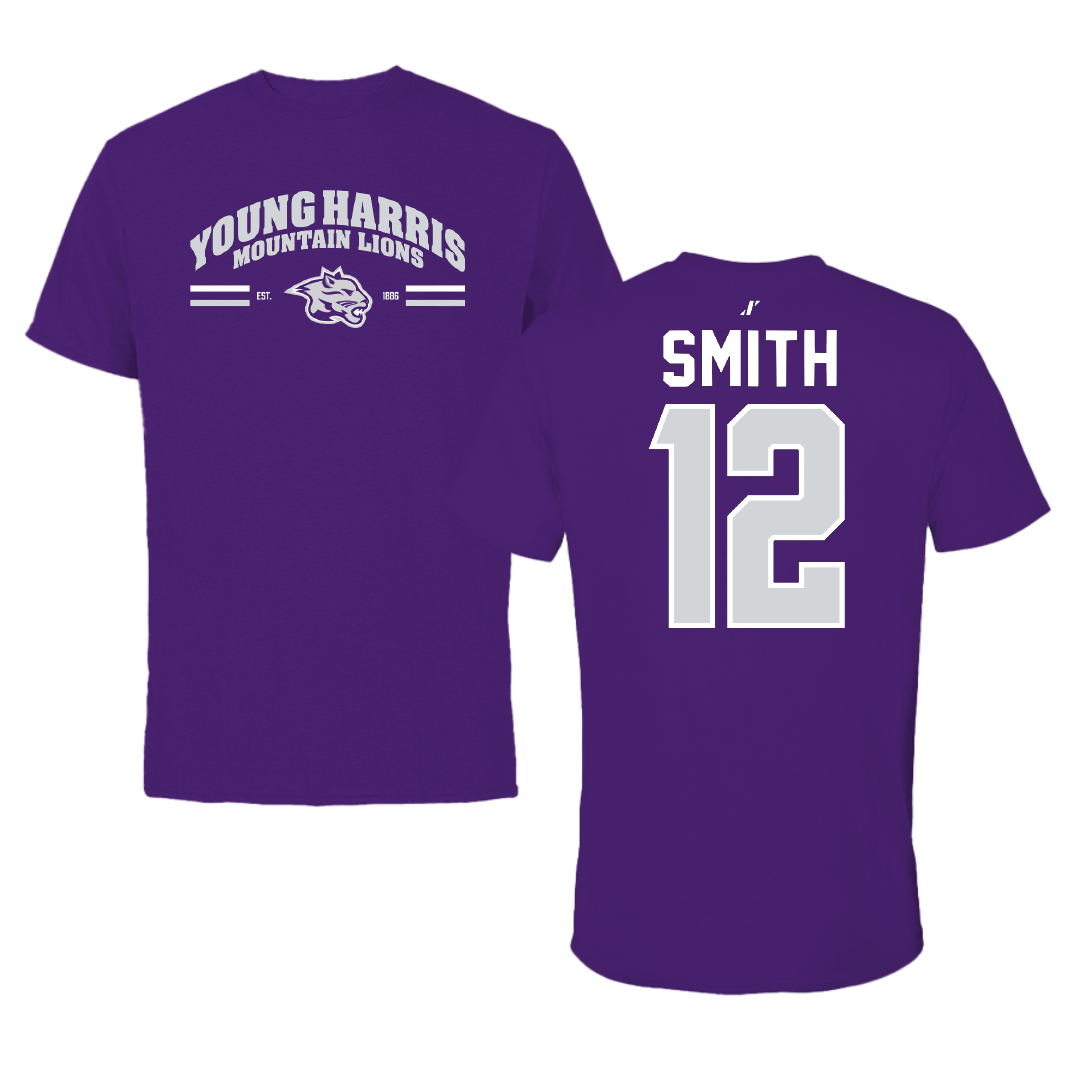 Young Harris College Lacrosse Purple General Tee - #12 Allie Smith