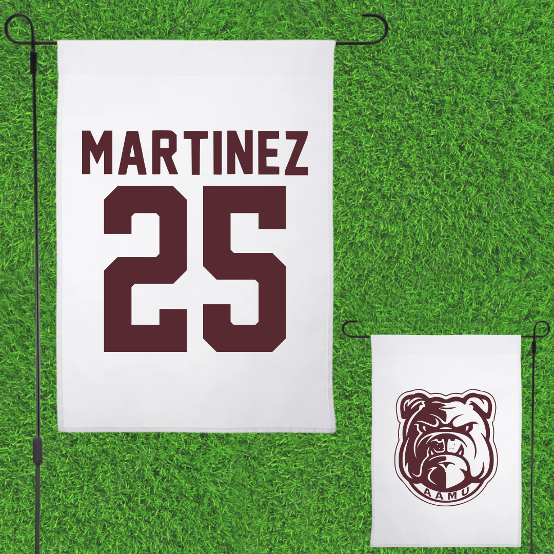 Alabama A&M University Volleyball White Garden Flag - #25 Wendy Martinez