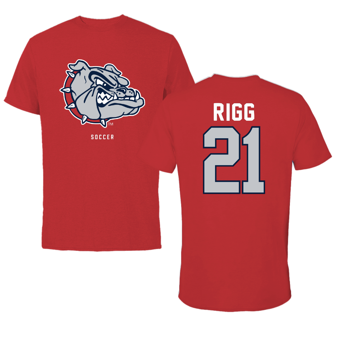 Gonzaga University Soccer Red Mascot Performance Tee - #21 Katelyn Rigg