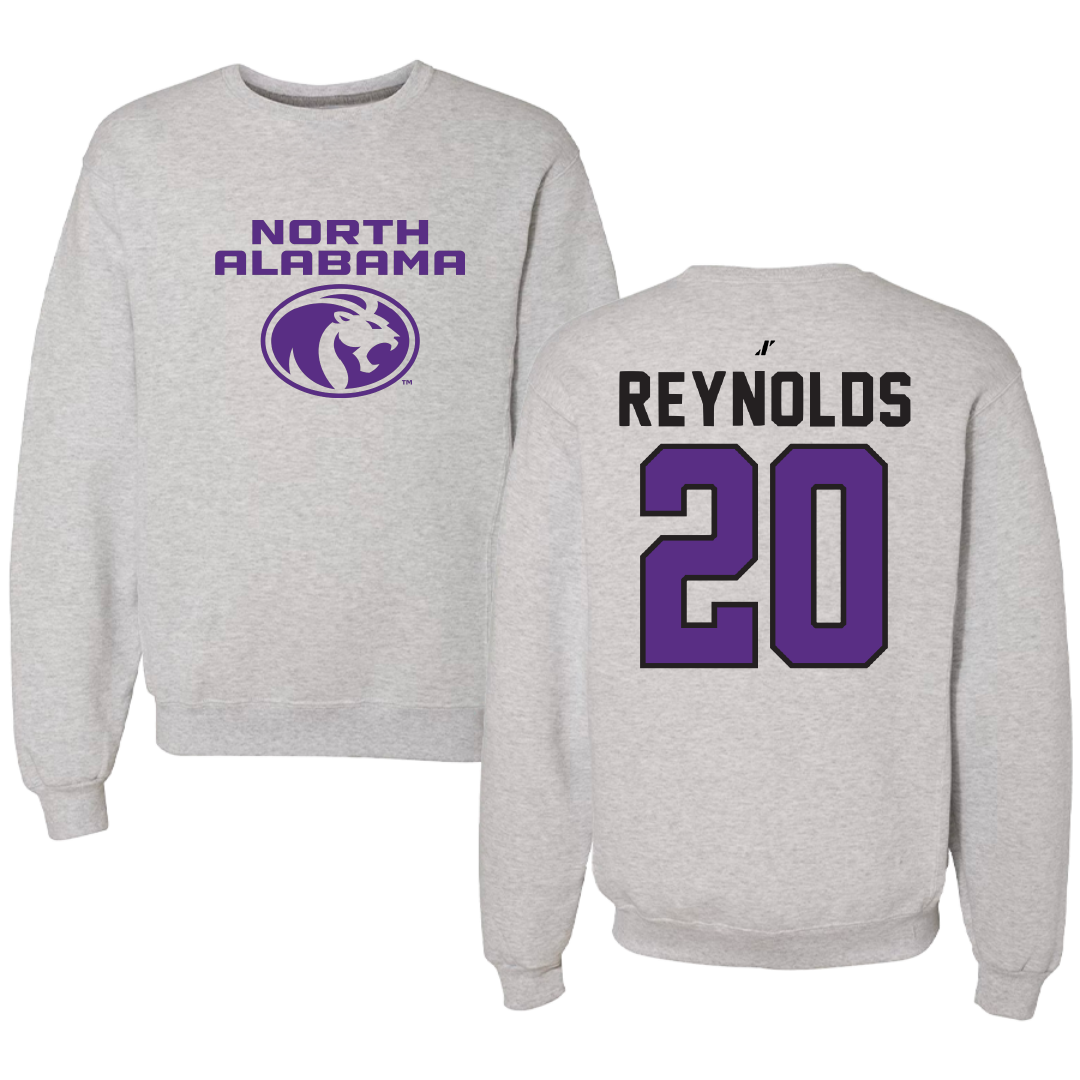 University of North Alabama Soccer Light Gray Crewneck - #20 Maddie Reynolds