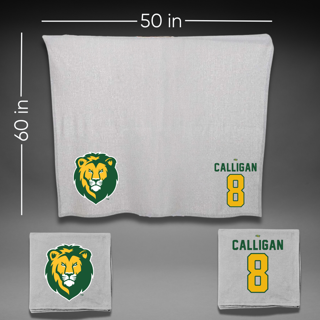 Southeastern Louisiana University Football Gray Blanket - #8 Keydrain Calligan