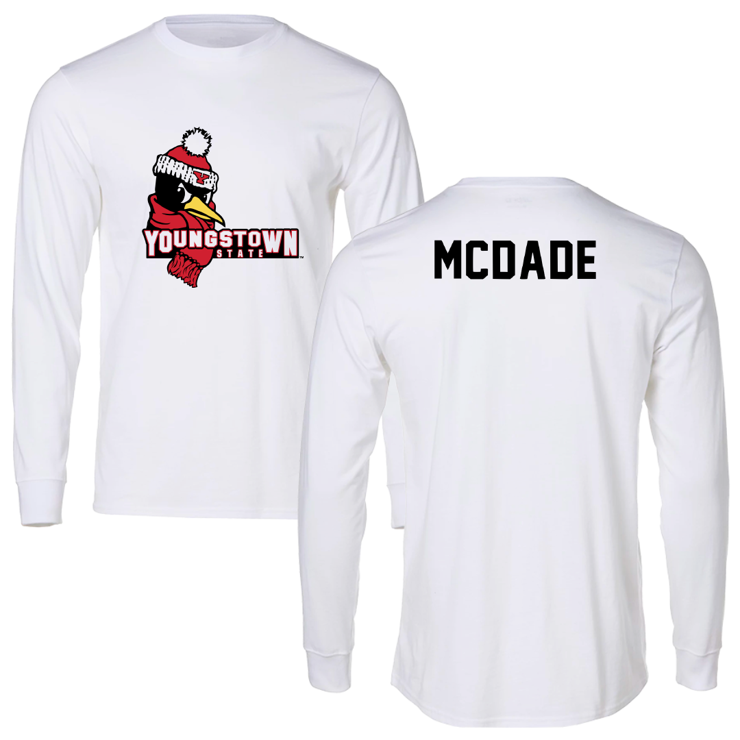 Youngstown State University Swimming & Diving White Performance Long Sleeve - Kyle McDade