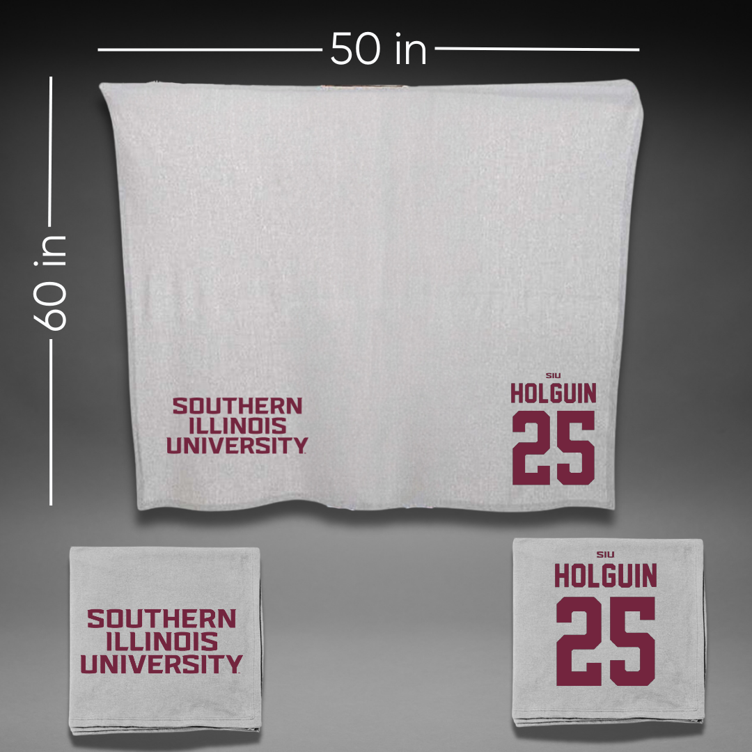 Southern Illinois University at Carbondale Baseball Gray Blanket - #25 Al Holguin