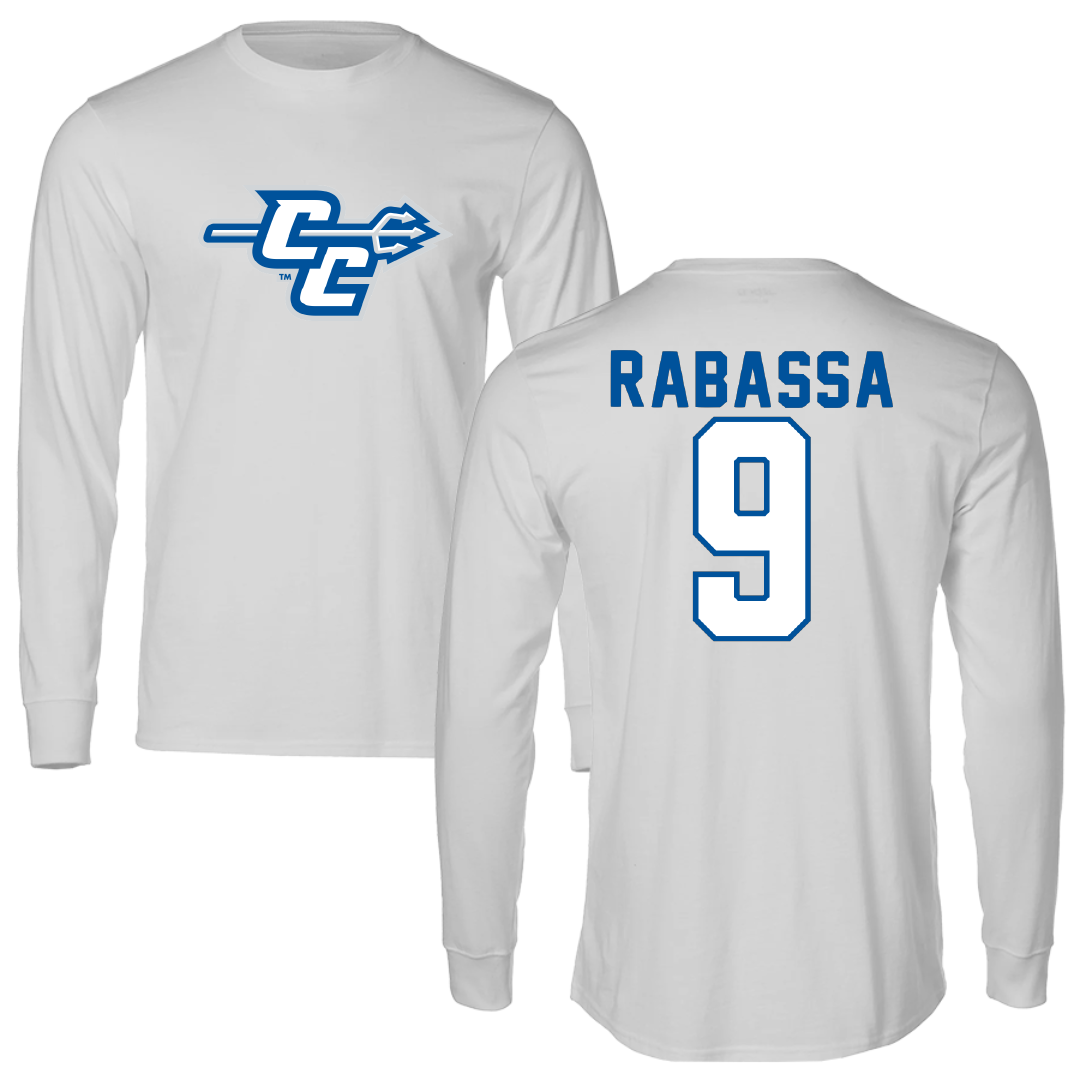 Central Connecticut State University Soccer Light Gray Long Sleeve - #9 Arnau Rabassa