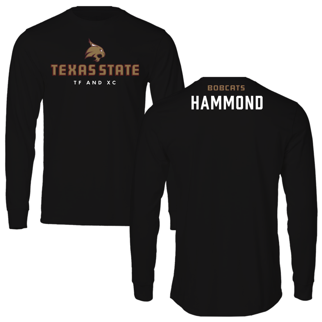 Texas State University TF and XC Black Performance Long Sleeve - Easton Hammond
