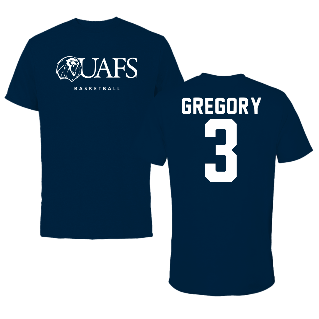 University of Arkansas-Fort Smith Basketball Navy Performance Tee - #3 Jordan Gregory
