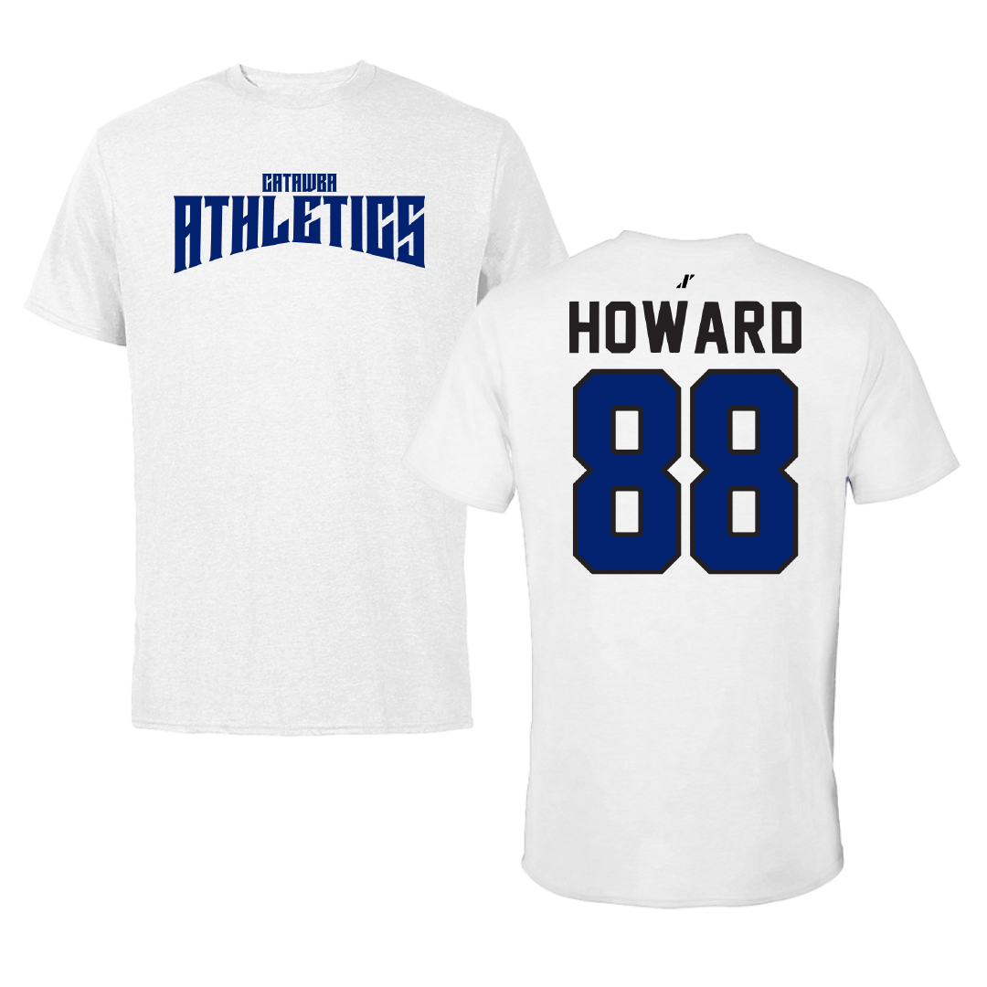 Catawba College Football White Classic Tee - #88 Will Howard
