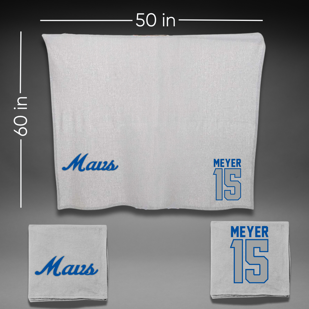 Mercy University Lacrosse Gray Blanket - #15 Kayden Meyer