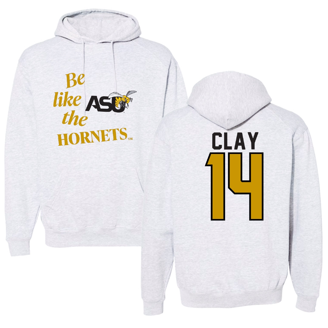 Alabama State University Volleyball Light Gray Be Like Us Hoodie - #14 Kamrynn Clay