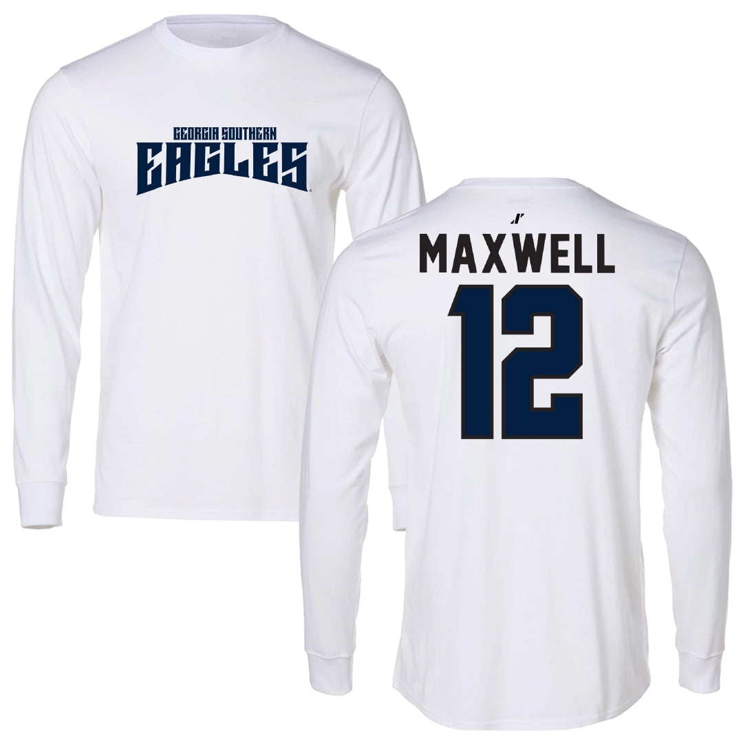 Georgia Southern University Softball White Classic Performance Long Sleeve - #12 Kyla Maxwell