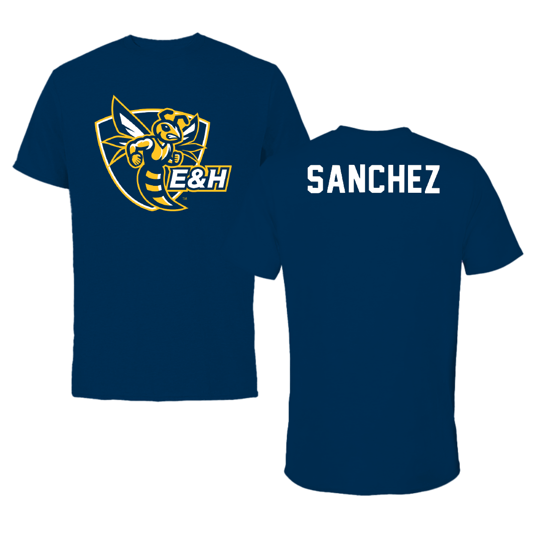Emory & Henry College Wrestling Navy Performance Tee - Natalia Sanchez