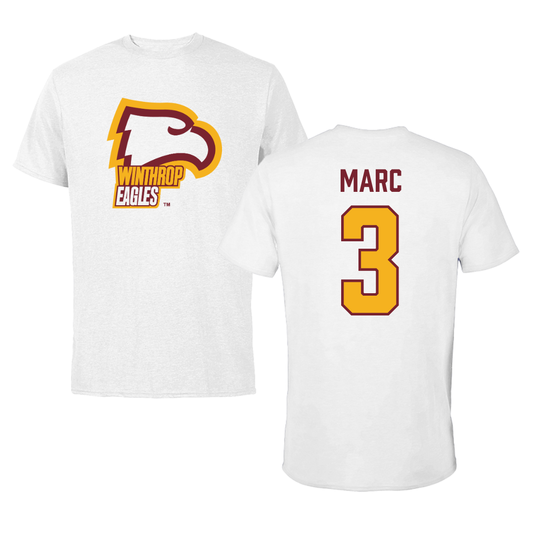 Winthrop University Basketball White Eagles Performance Tee - #3 Ronaltha Marc