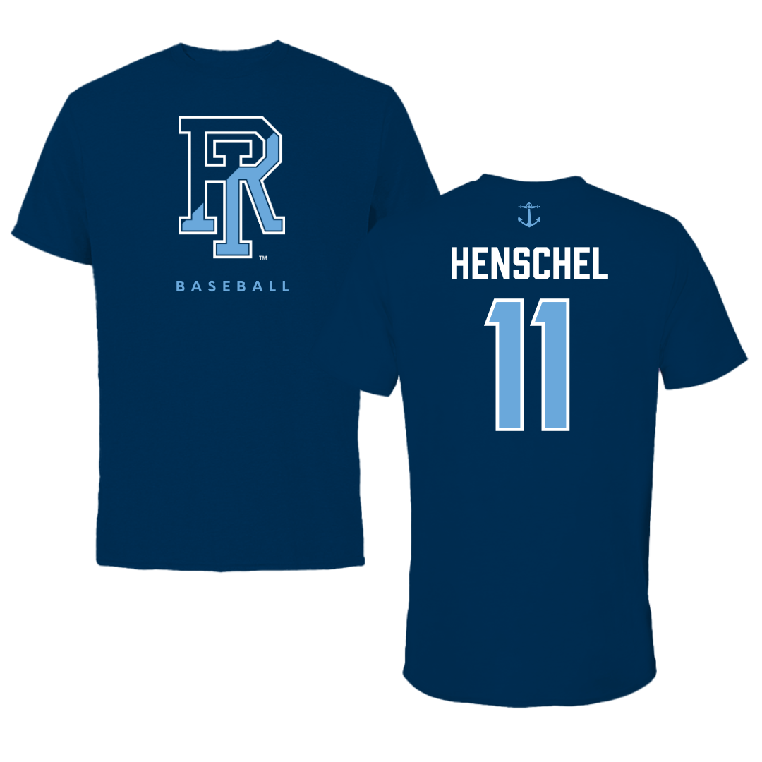 University of Rhode Island Baseball Navy Performance Tee - #11 Ryan Henschel