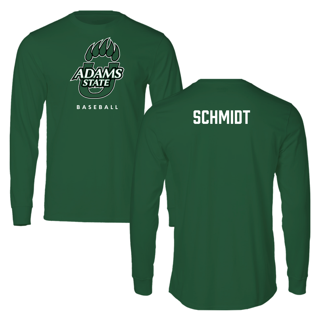 Adams State University Baseball Green Performance Long Sleeve - Logan Schmidt