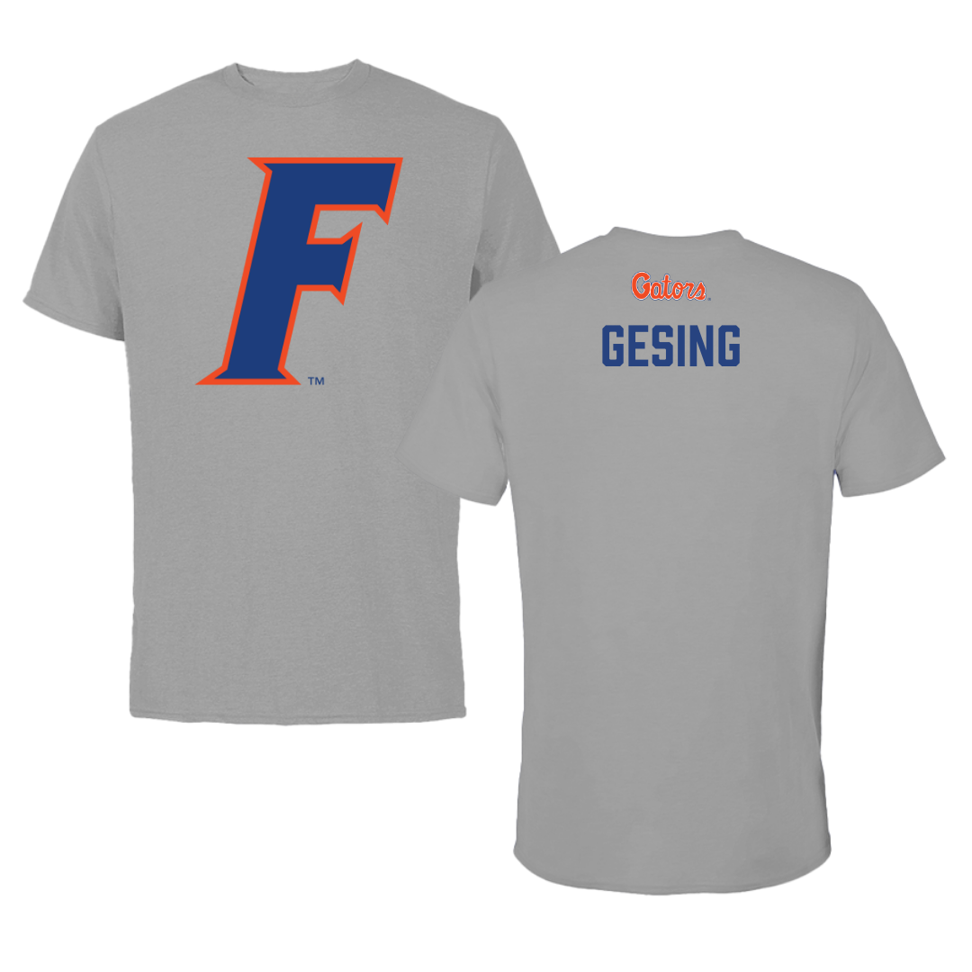University of Florida Swimming & Diving Dark Gray Performance Tee - Conor Gesing