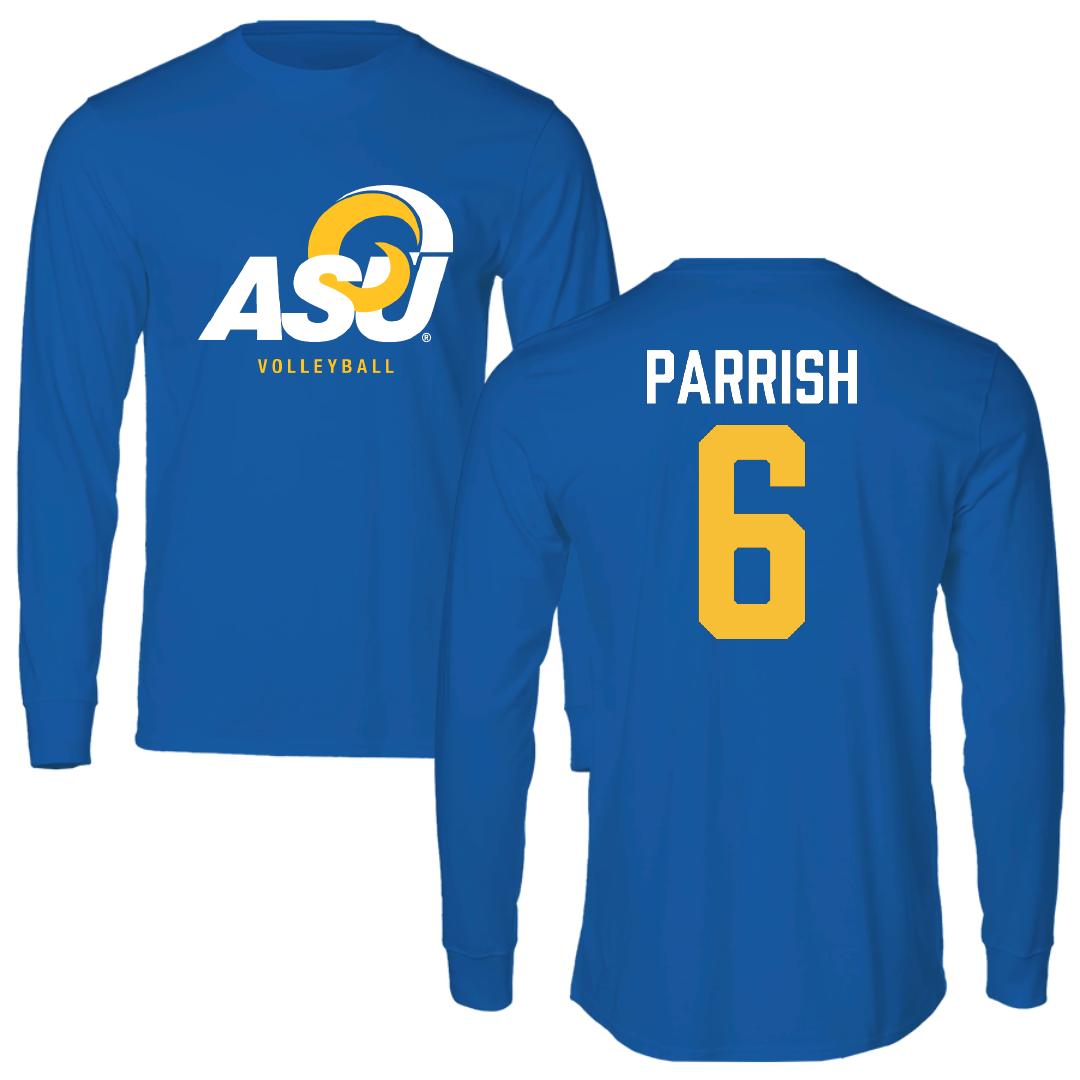 Angelo State University Volleyball Blue Long Sleeve - #6 Madison Parrish