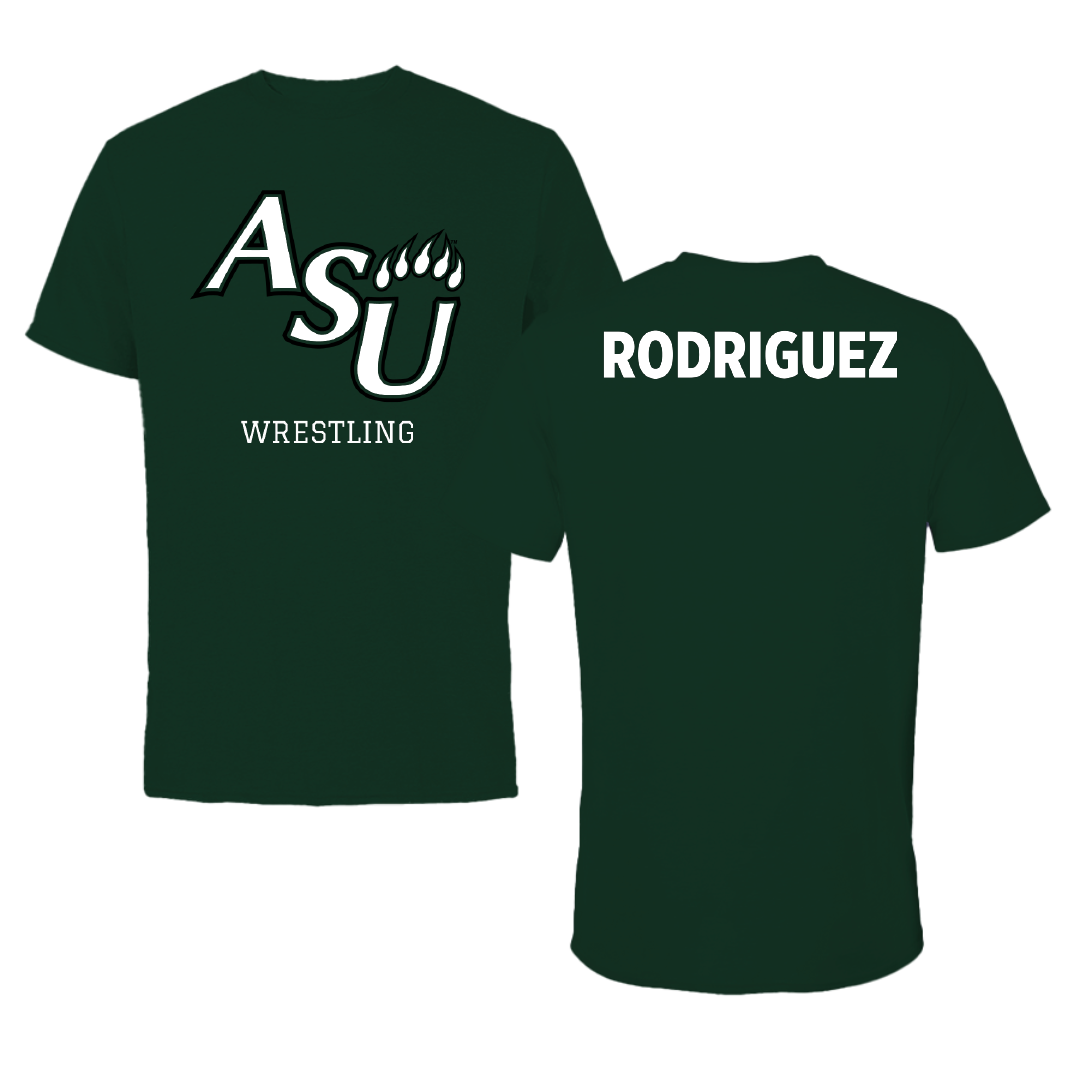 Adams State University Wrestling Forest Green Tee - Joel Rodriguez