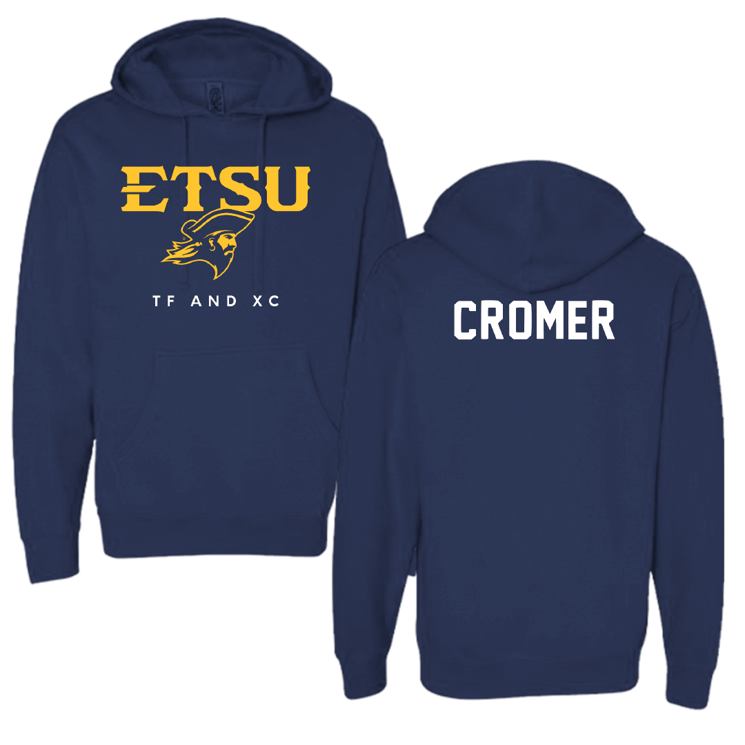 East Tennessee State University TF and XC Navy Hoodie - Grayson Cromer