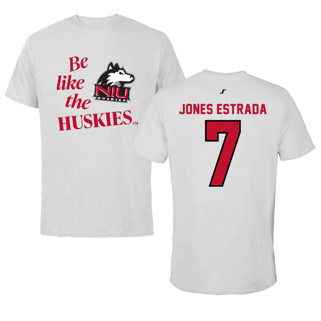 Northern Illinois University Softball Light Gray Be Like Us Performance Tee - #7 Trinity Jones Estrada